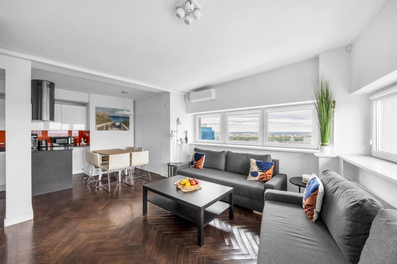23Rd Floor 3Br Apt With Views Of Warsaw Varsóvia Exterior foto