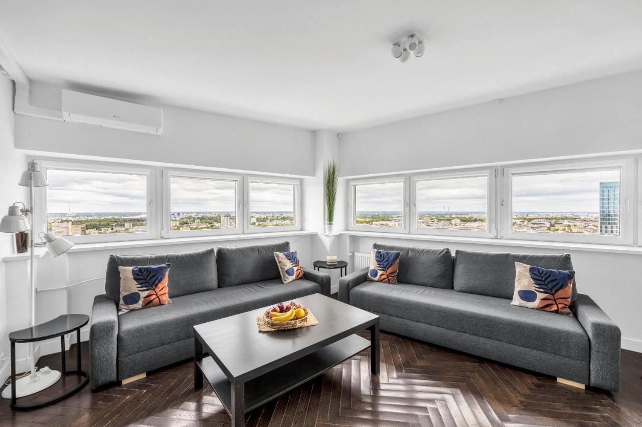 23Rd Floor 3Br Apt With Views Of Warsaw Varsóvia Exterior foto